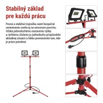 LED reflektor ELION, 2×30W + trojnožka, neutrálna biela
