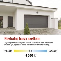 LED reflektor VISIO 30W nevtralna bela črni