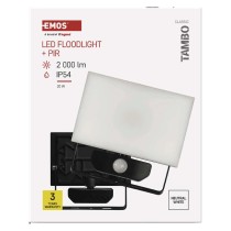LED reflektor TAMBO s senzorjem gibanja, 20 W, 2000 lm, črn