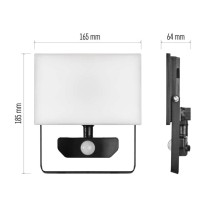 LED reflektor TAMBO s senzorjem gibanja, 30 W, 3000 lm, črn