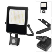 LED prožektorius VISIO su judesio jutikliu, 50 W, juodas, neutraliai baltas