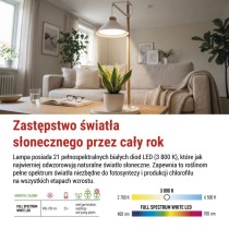 Lampa LED GROW do uprawy roślin 7 W, timer, biała