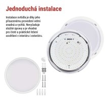 LED přisazené svítidlo FLERI, kruhové 20W, IP65, se změnou CCT