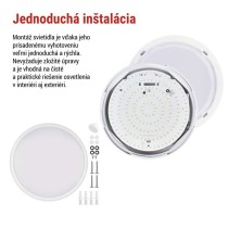 LED prisadené svietidlo FLERI, kruhové 20W, so zmenou CCT