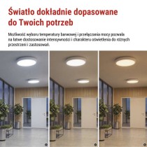 Oprawa LED FLERI, 20W regulowana CCT, IP65