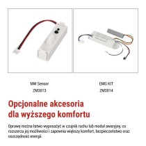 Oprawa LED FLERI, 20W regulowana CCT, IP65