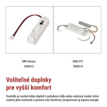 LED prisadené svietidlo FLERI, kruhové 20W, so zmenou CCT