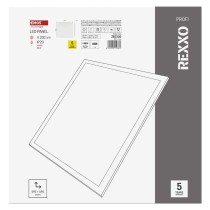 LED paneel REXXO 60×60, ruudukujuline süvistatud valge, 30W neutr. b. UGR