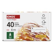 LED kalėdinė nano girlianda varinė, 4 m, lauko ir vidaus, šiltai balta, laikmatis