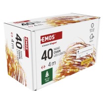 LED kalėdinė nano girlianda varinė, 4 m, lauko ir vidaus, šiltai balta, laikmatis