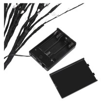 LED větvička s perlami, 60 cm, 3x AA, vnitřní, teplá bílá, časovač
