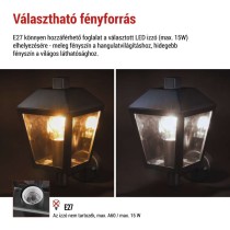 Kerti fali lámpa ADENIA, 19,8 x 15 x 27,8 cm, 1 x E27, 15 W