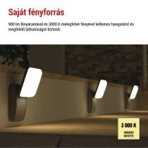 LED kerti fali lámpa NIKA, 12 x 12 x 20 cm, 12,5 W, meleg fehér