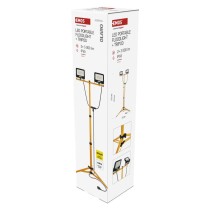 LED prožektors GLARO, 2×30W + statīvs, sarkans, neitrāli balts