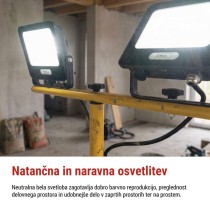 LED reflektor GLARO 2×30W + trinožni stativ, nevtralna bela