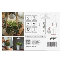 Augalų lempa LED Full Spectrum, 15 LED, vidaus, laikmatis