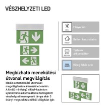 EMOS LED vészkijárat lámpatest CESSI 3W 3 óra MT