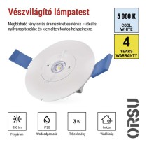 EMOS LED vészvilágító lámpatest ORSU 2W 300lm 3 óra