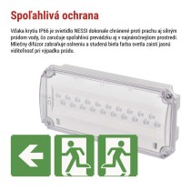 LED Núdzové svietidlo NESSI 3W 3H IP66