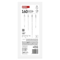 LED kalėdinė girlianda – varvekliai, 6 vnt., 2 m, lauko ir vidaus, šaltai balta