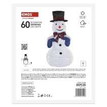 LED salokāms sniegavīrs, 60 cm, iekštelpās, auksti balts