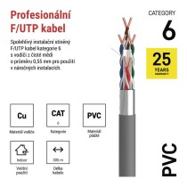 Datový kabel FTP CAT 6, 305m