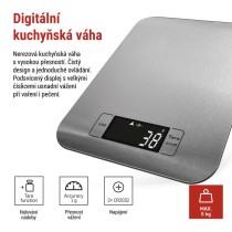 Digitální kuchyňská váha EV012, stříbrná