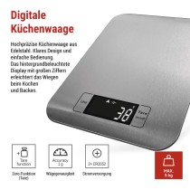Digitale Küchenwaage EV012, silber