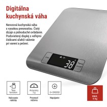 Digitálna kuchynská váha EV012, strieborná