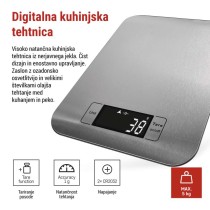 Kuhinjska tehtnica EV012, srebro