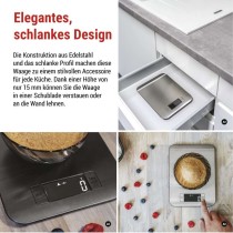 Digitale Küchenwaage EV012, silber