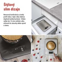 Digitálna kuchynská váha EV012, strieborná