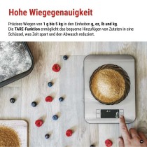 Digitale Küchenwaage EV012, silber