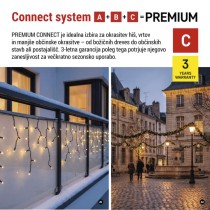 Premium LED povezovalna veriga utripajoča – ledene sveče, 3 m, zun., topla bela