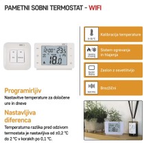 Sobni brezžični WiFi GoSmart termostat P56211 s programiranjem