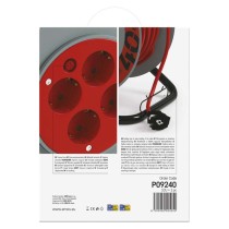 Pagarinātāja spole, 40 m / 4 kontaktligzdas / oranža / PVH / 230 V / 1,5 mm2