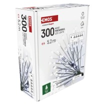 LED svetlobna veriga – svetleče cvetlice, nano, 5,2 m, notranja, hladna bela, časovnik