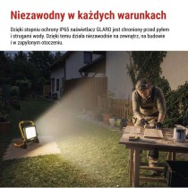 Naświetlacz LED GLARO 100 W, żółto-czarny, IP65, 10 000 lm, neutralna biel