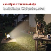 LED reflektor GLARO 100 W, rumeno-črn, IP65, 10 000 lm, nevtralna bela
