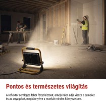 GLARO 100 W-os LED-reflektor, sárga-fekete, IP65, 10 000 lm, semleges fehér