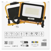 GLARO 100 W LED-prožektor, kollane-must, IP65, 10 000 lm, neutraalne valge