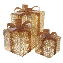LED Geschenkpakete, 3 Größen, Innen, warmweiss