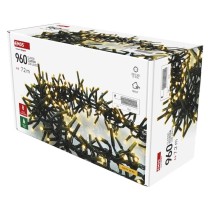LED božična veriga – jež, 7,2 m, zunanja in notranja, topla bela, programi, časovnik