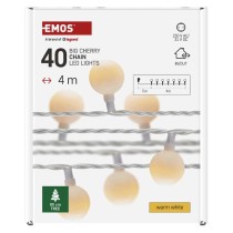 LED Weihnachtslichterkette Cherry – 2,5 cm, 4 m, Außen und Innen, warmweiß, Timer