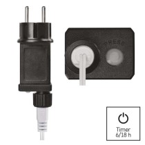 LED světelný cherry řetěz – kuličky 2,5 cm, 4 m, venkovní i vnitřní, studená bílá, časovač