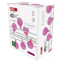 LED kirsikobarad - 2,5 cm kuulid, 4 m, õue/tuppa, roosa, ajasti