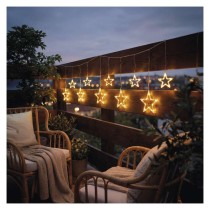 LED-Weihnachtsgirlande – Sterne, 190 x 50 cm, für den Außen- und Innenbereich, warmweiß