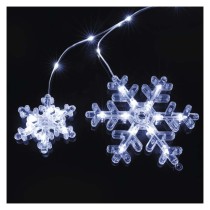 LED Kalėdų girlianda – snaigės, 160x95 cm, IP44, šalta balta, laikmati