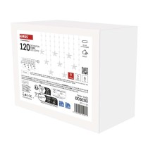 Świąteczna girlanda LED – gwiazdki, 170 x 85 cm, 3 baterie AA, IP44. zimna biała, timer