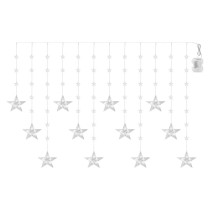 Świąteczna girlanda LED – gwiazdki, 170 x 85 cm, 3 baterie AA, IP44. zimna biała, timer